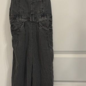 Free People Gray Overalls